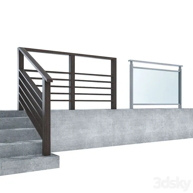 Handrail – 2 types 3D Model