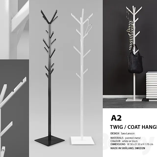 Hanger A2 series TWIG 3D Model Hanger A2 series TWIG 3D Model