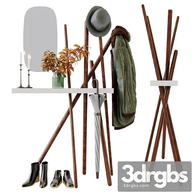 Hanger tonin casa wood 2 3D Model Download