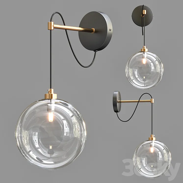 Hanging Ball Sconce 3D Model Free Download