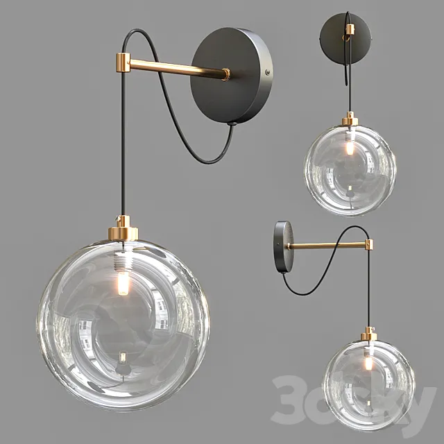 Hanging Ball Sconce 3DModel Hanging Ball Sconce 3DModel