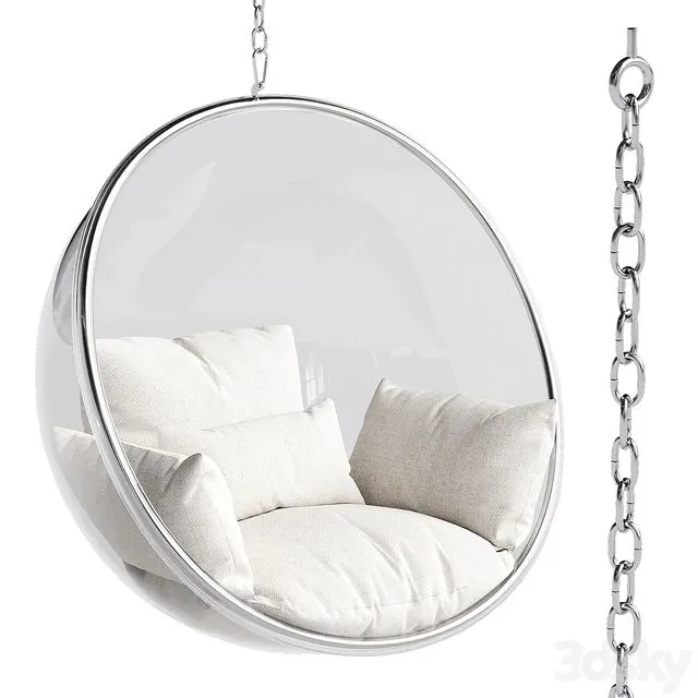 Hanging Bubble Armchair 3D Model Hanging Bubble Armchair 3D Model