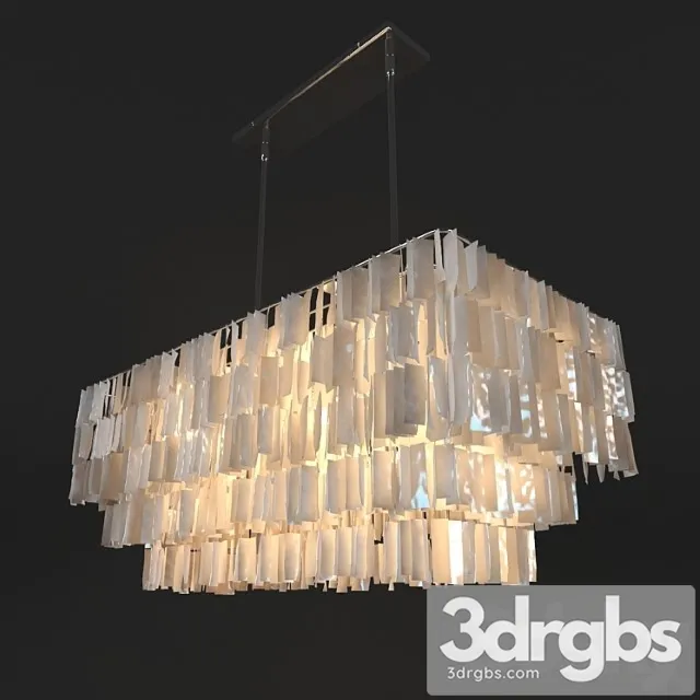 Hanging capiz chandelier 3D Model Download
