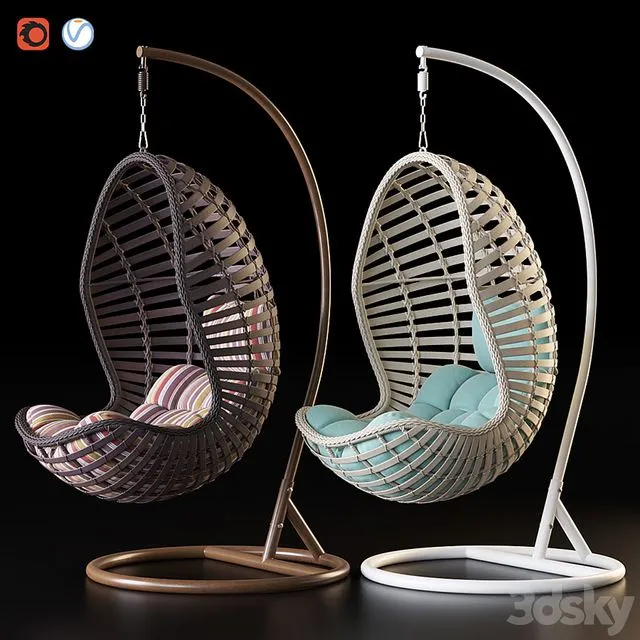 Hanging chair Afina 3D Model
