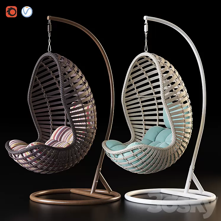 Hanging chair Afina 3D Model Hanging chair Afina 3D Model