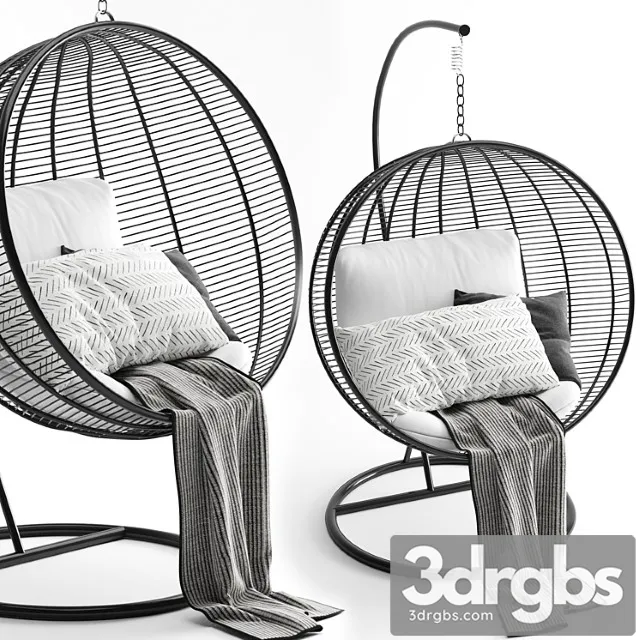 Hanging chair black 3D Model Download