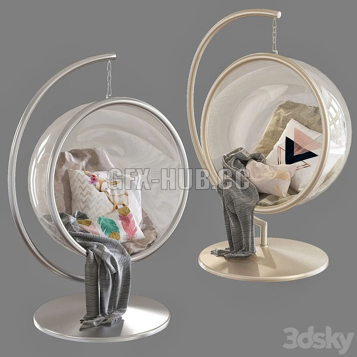 Hanging chair for children 3D Model