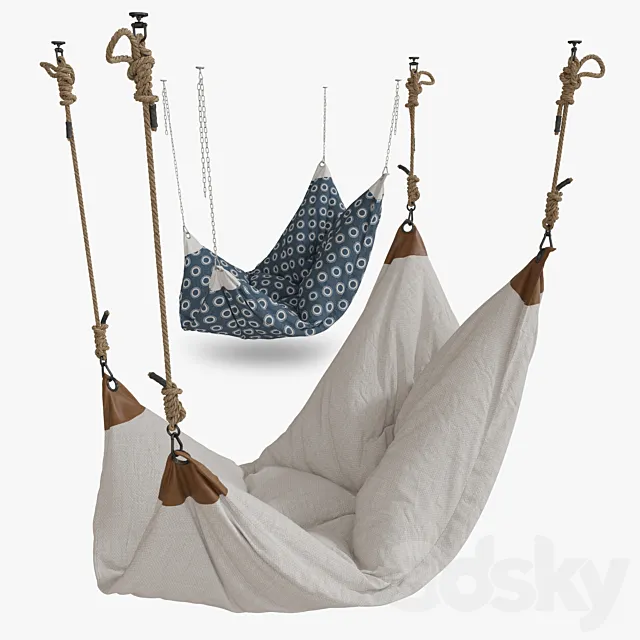 Hanging Chair Hammock 02 3D Model