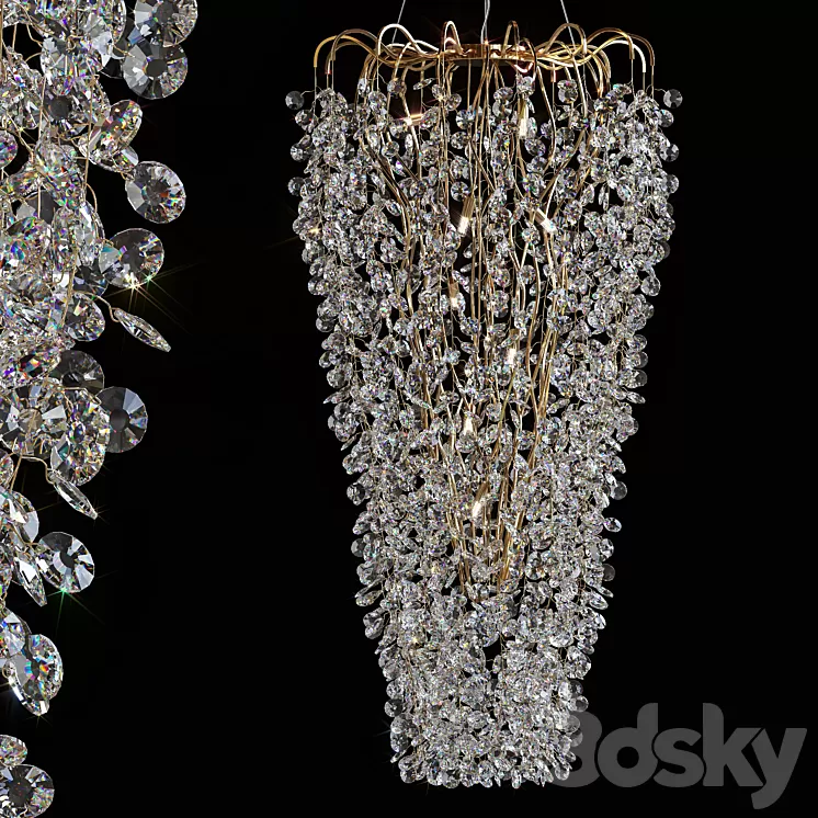 Hanging chandelier AISLING E 3D Model Free Download