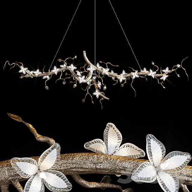 Hanging chandelier BLBZ20 Copper 3D Model Hanging chandelier BLBZ20 Copper 3D Model