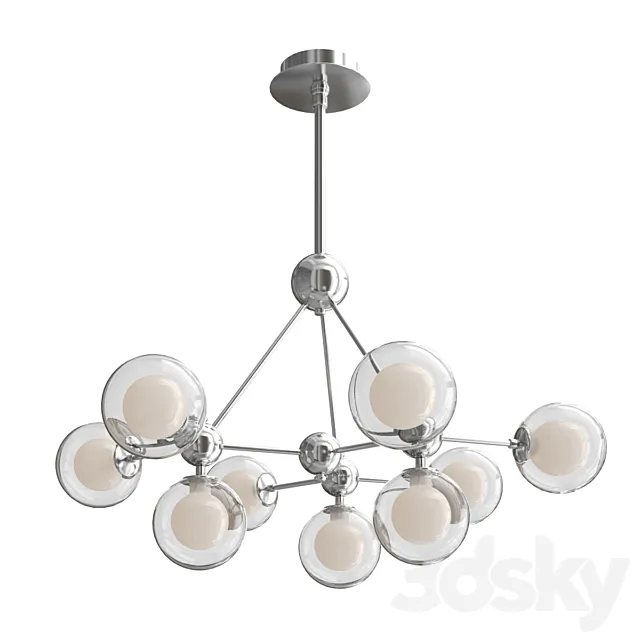 Hanging chandelier chrome 14439_C Chrome 3D Model Hanging chandelier chrome 14439_C Chrome 3D Model