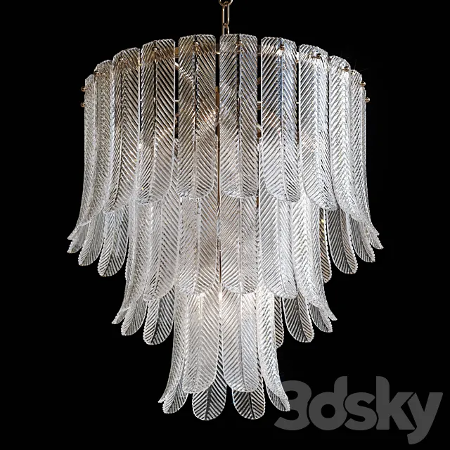 Hanging chandelier E27 MD.2037-8-P FGD 3D Model
