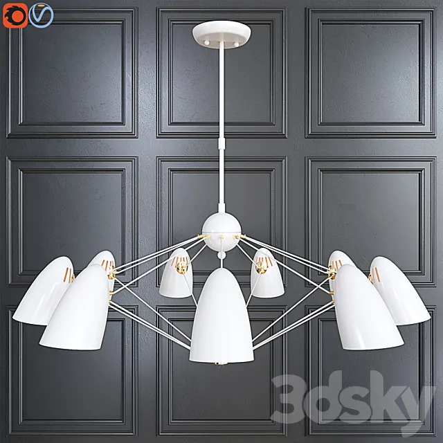 Hanging chandelier Favorite Humpen 1758-9P 3D Model Hanging chandelier Favorite Humpen 1758-9P 3D Model