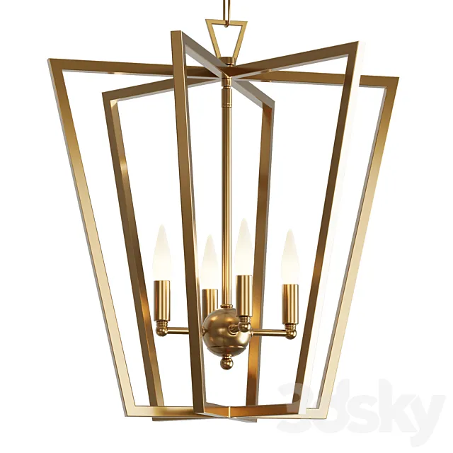 Hanging chandelier Louvre Home French 3D Model Hanging chandelier Louvre Home French 3D Model