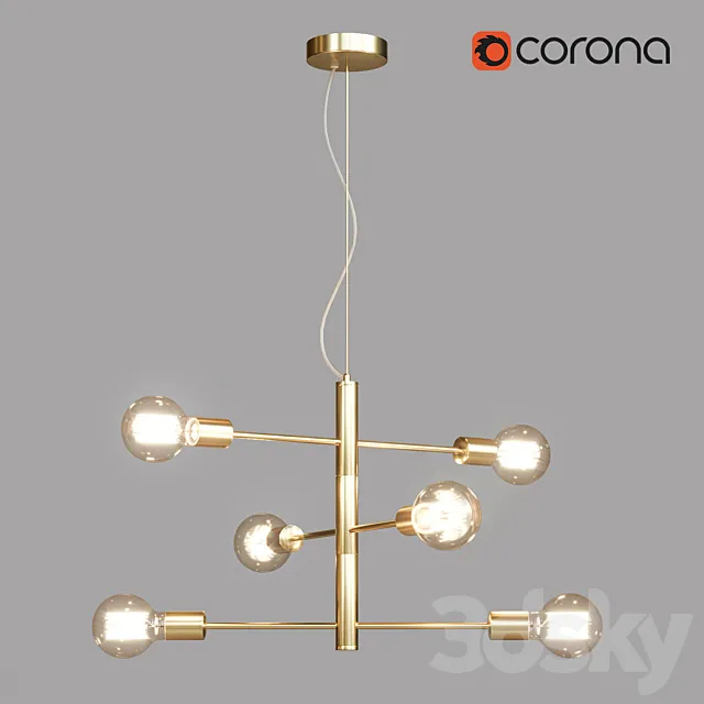 Hanging chandelier Lussole Lgo Huron GRLSP-8155 3D Model