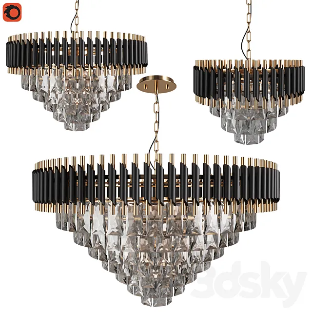 Hanging chandelier Natali Kovaltseva DARIAN 3D Model Hanging chandelier Natali Kovaltseva DARIAN 3D Model