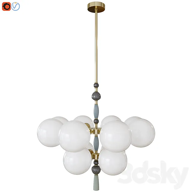 Hanging chandelier Odeon Light 5405_12 PALLE 3D Model Hanging chandelier Odeon Light 5405_12 PALLE 3D Model