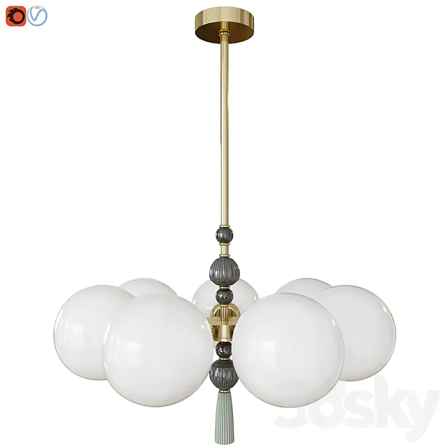 Hanging chandelier Odeon Light 5405_7 PALLE 3D Model Hanging chandelier Odeon Light 5405_7 PALLE 3D Model