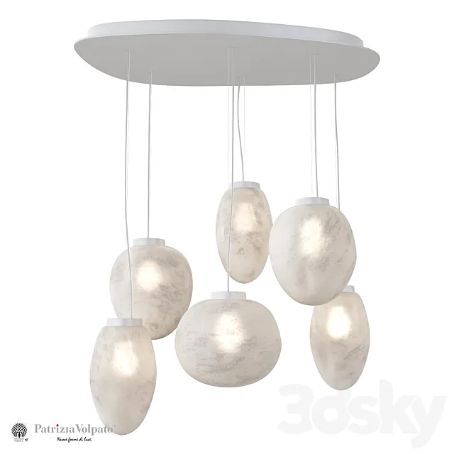 Hanging chandelier Patrizia Volpato Stone 7805 6 3D Model Hanging chandelier Patrizia Volpato Stone 7805 6 3D Model
