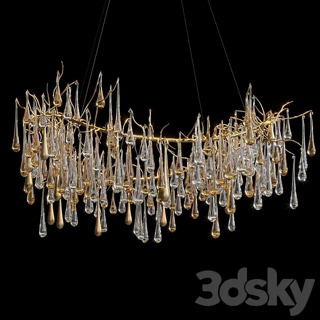 Hanging chandelier Vargov Design – Olive 3D Model