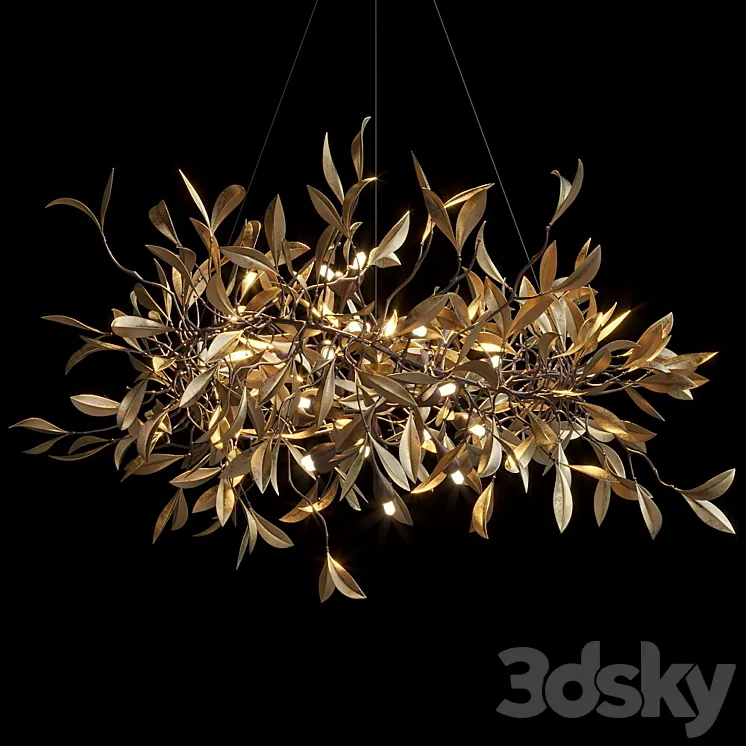 Hanging chandelier Vargov Design – Olive 3D Model Free Download