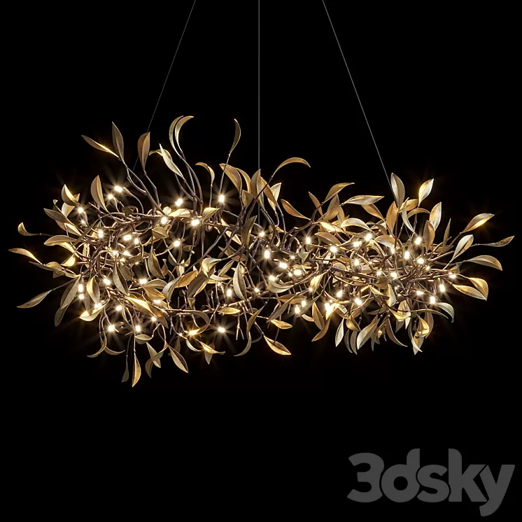 Hanging chandelier Vargov Design – Olive 3D Model Hanging chandelier Vargov Design – Olive 3D Model