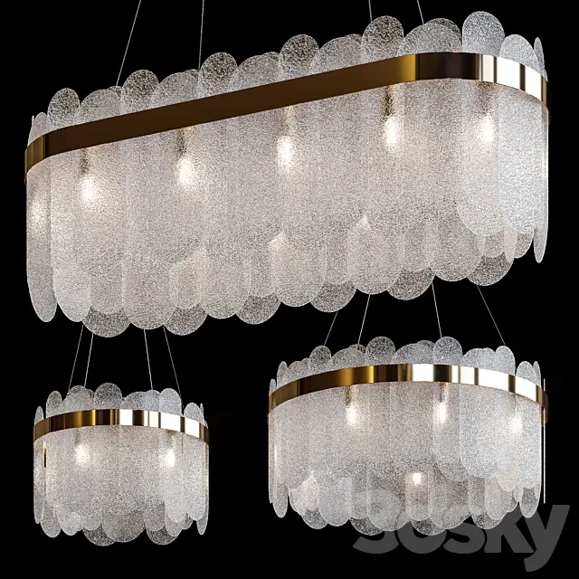 Hanging chandeliers Freya 3D Model Hanging chandeliers Freya 3D Model