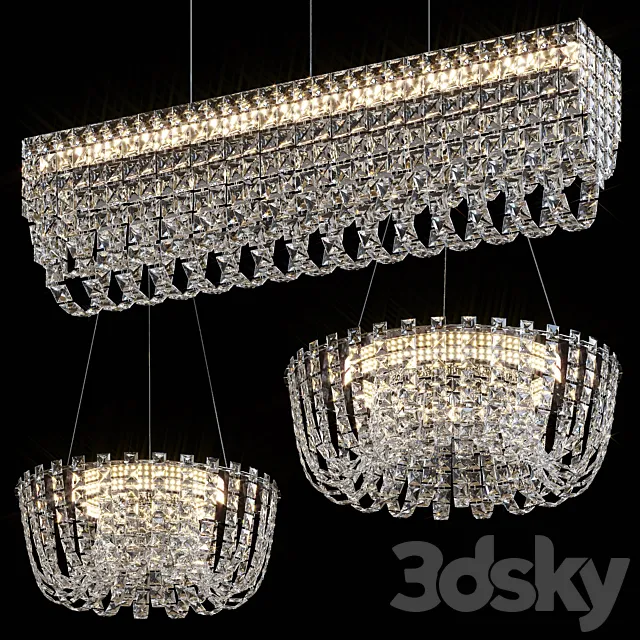 Hanging chandeliers RAIAN by lampatron 3D Model Hanging chandeliers RAIAN by lampatron 3D Model