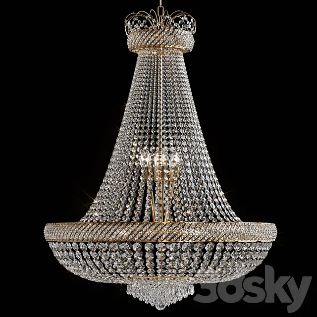 Hanging crystal chandelier Dio D’Arte Bari EG 3D Model Hanging crystal chandelier Dio D’Arte Bari EG 3D Model