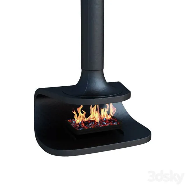 Hanging fireplace 3D Model