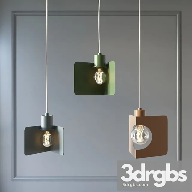 Hanging Lamp Corner 1 3D Model Download