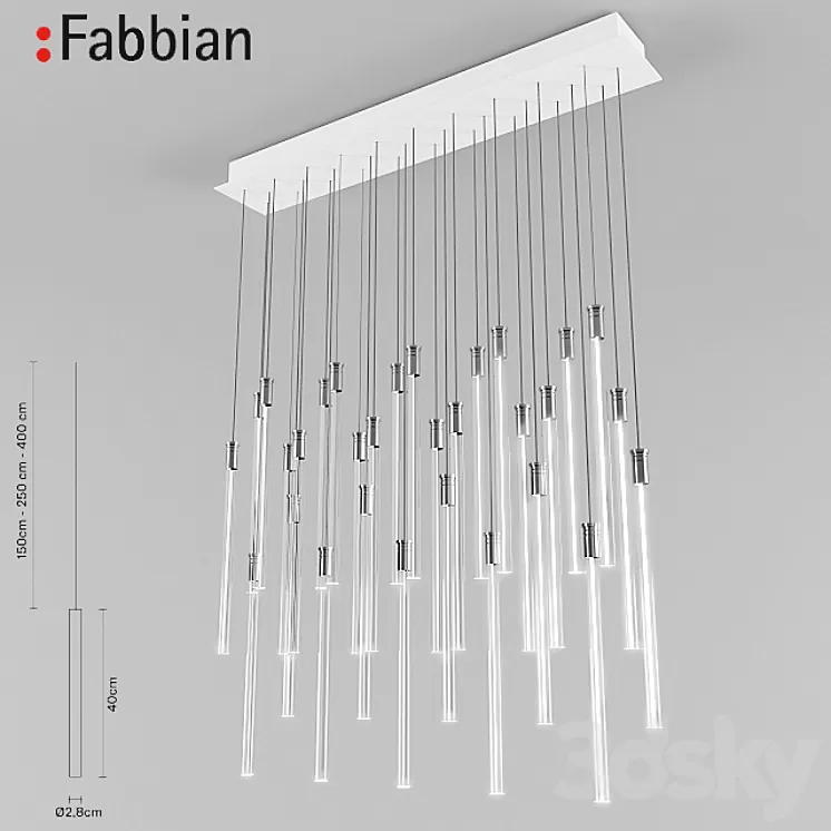 Hanging lamp Fabbian 3D Model Hanging lamp Fabbian 3D Model