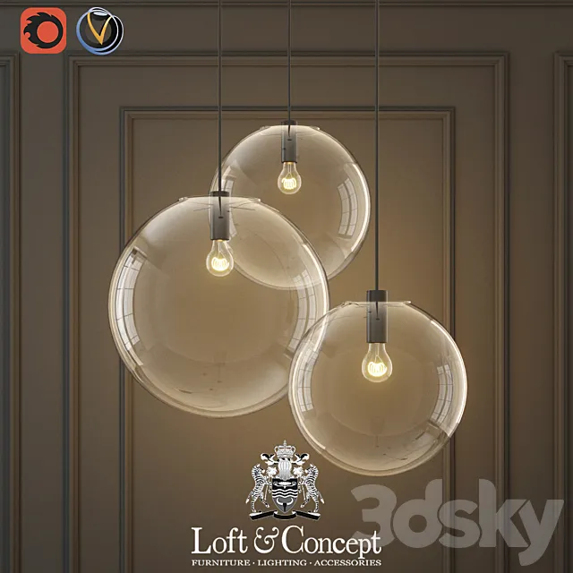 Hanging lamp glass ball ceiling lights 3DModel Hanging lamp glass ball ceiling lights 3DModel
