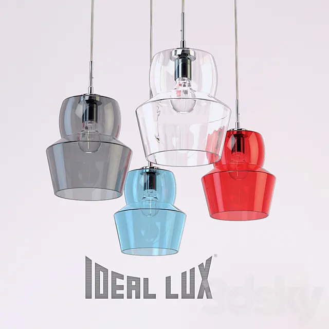Hanging lamp Ideal Lux ZENO 3DModel Hanging lamp Ideal Lux ZENO 3DModel