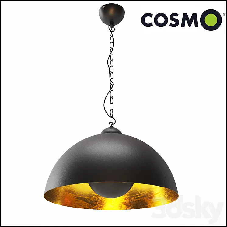Hanging lamp Industrial Dome 3D Model Hanging lamp Industrial Dome 3D Model