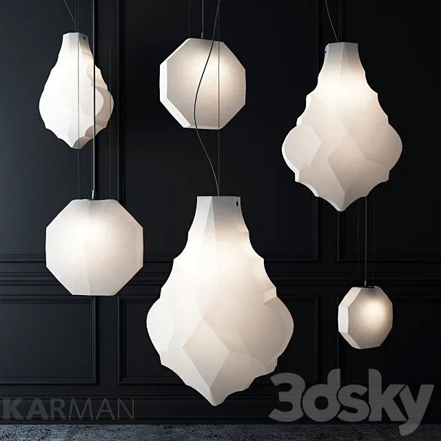 Hanging lamp Karman 24 KARATI 1B 3D Model Hanging lamp Karman 24 KARATI 1B 3D Model