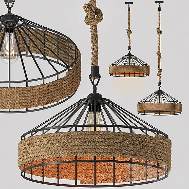 hanging lamp loft Country 3D Model Free Download