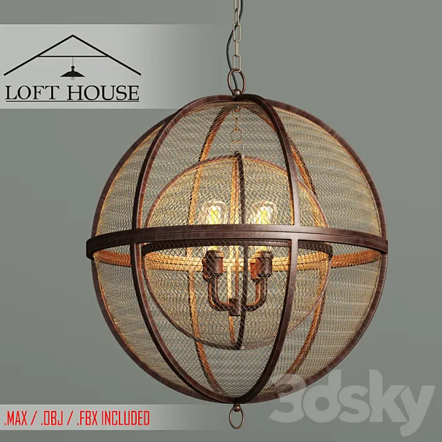 Hanging lamp LOFT HOUSE P-127 3DModel Hanging lamp LOFT HOUSE P-127 3DModel