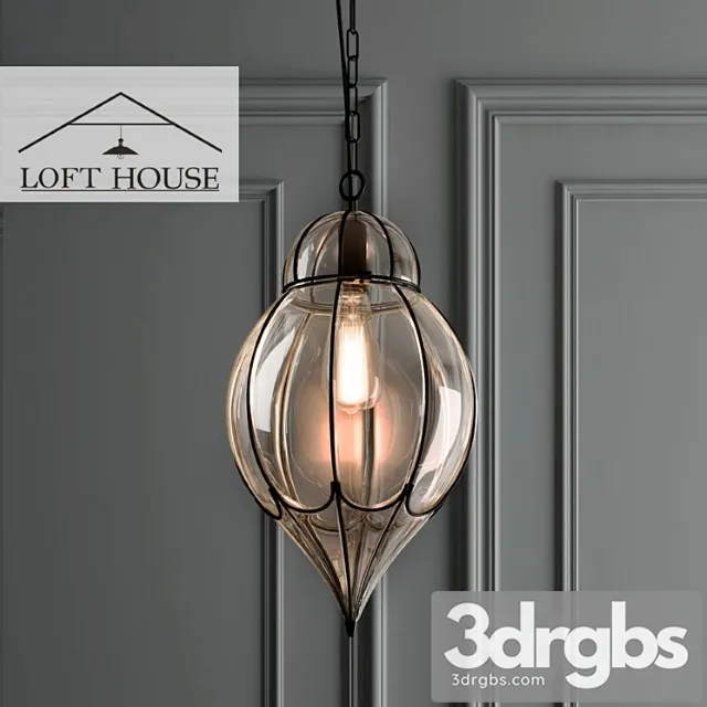 Hanging lamp loft house p-164 3D Model Download