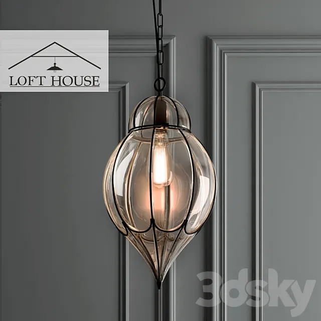 Hanging Lamp Loft House P-164 3D Model Hanging Lamp Loft House P-164 3D Model