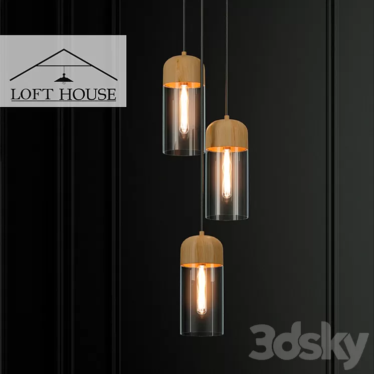 Hanging lamp LOFT HOUSE P-166 3D Model Hanging lamp LOFT HOUSE P-166 3D Model