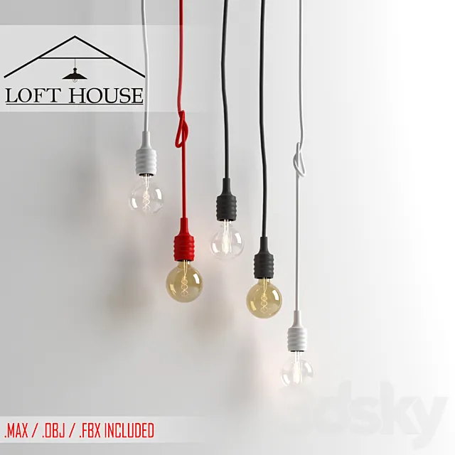 Hanging lamp LOFT HOUSE P-65 3D Model Hanging lamp LOFT HOUSE P-65 3D Model