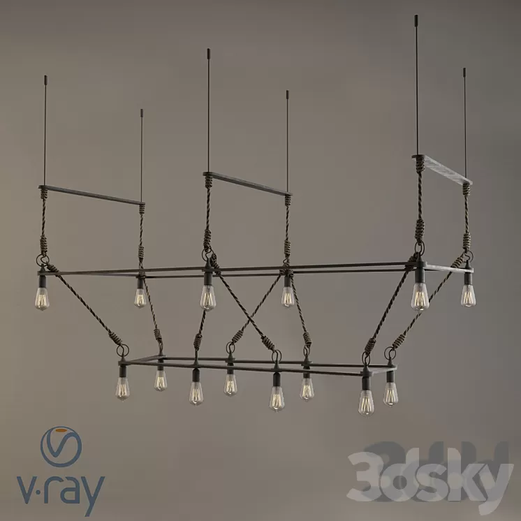 Hanging Lamp Loft lamp 3D Model