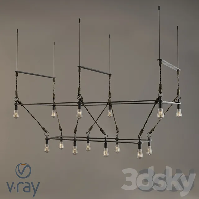 Hanging Lamp Loft lamp 3DModel Hanging Lamp Loft lamp 3DModel