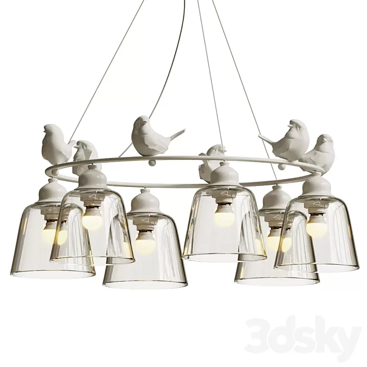 Hanging lamp provence bird chandelier 3D Model Hanging lamp provence bird chandelier 3D Model