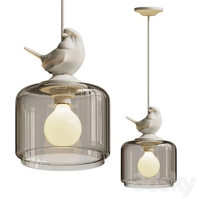 Hanging lamp provence bird pendant 3D Model Hanging lamp provence bird pendant 3D Model