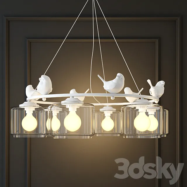 Hanging lamp provence bird pendant chandelier pedant 3D Model Hanging lamp provence bird pendant chandelier pedant 3D Model