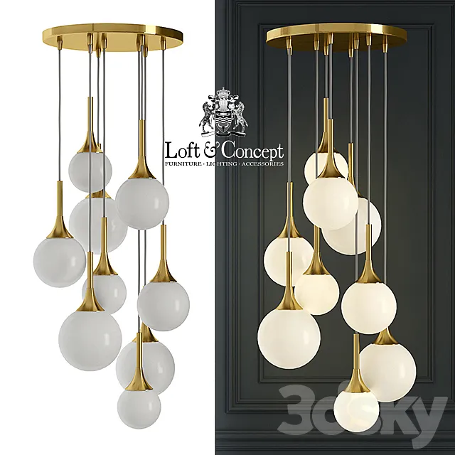 Hanging lamp Restoration Hardware Whitney Chandelier 3D Model Hanging lamp Restoration Hardware Whitney Chandelier 3D Model