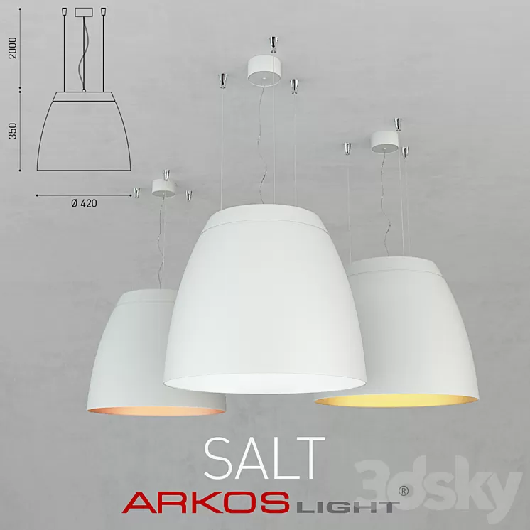Hanging lamp SALT by ARKOSLIGHT 3D Model Hanging lamp SALT by ARKOSLIGHT 3D Model