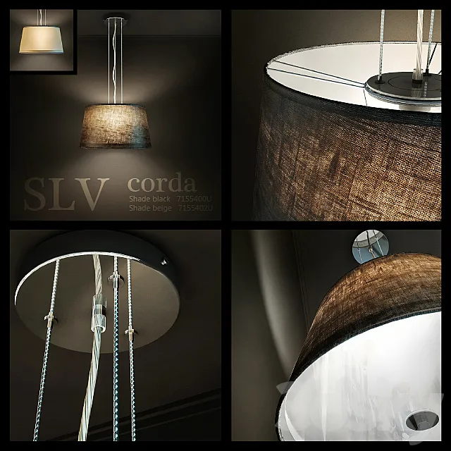 Hanging lamp SLV Corda 3D Model Hanging lamp SLV Corda 3D Model